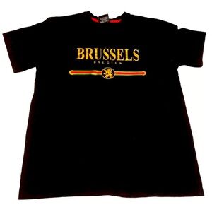 Women’s Black Brussels, Belgium European Graphic Tee Size XS